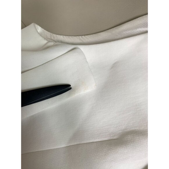 Zara White Double Breasted Belted Vest Coat Women size Medium Capsule Sleeveless - Picture 11 of 16